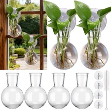 6 Pack Window Propagation Stations Plastic Wall Hanging Planter with Suction ...