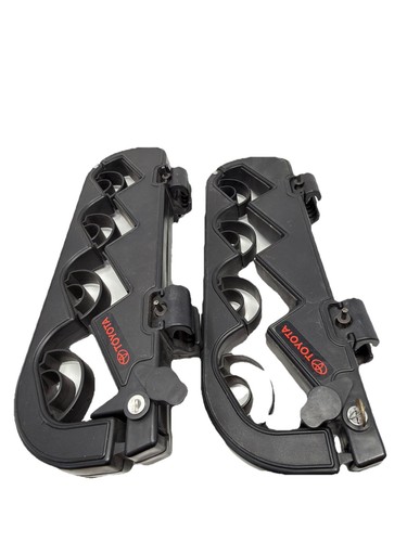 Genuine Toyota OEM Ski Snowboard Roof Rack Carrier Locking 4 Pair Vintage w Key
