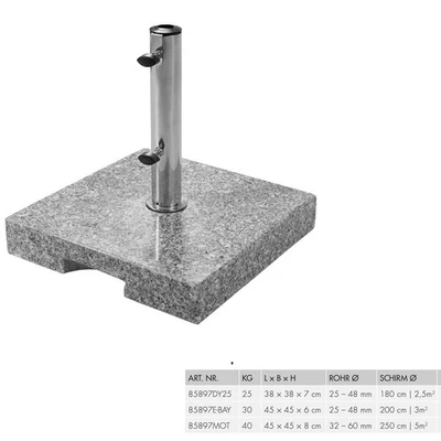 DOPPLER® Doppler Granitsockel 25 30 40 kg auswählbar 85897