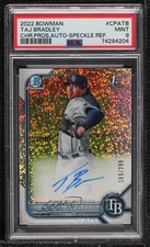 2022 Bowman Chrome Prospect Speckle Refractor Taj Bradley PSA 9 MINT Auto 06bg