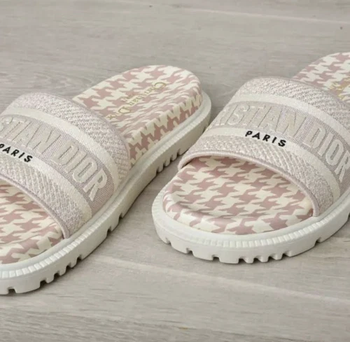 Christian Dior DWAY Rose De Ven Slide taille 42 neuf dans sa boîte