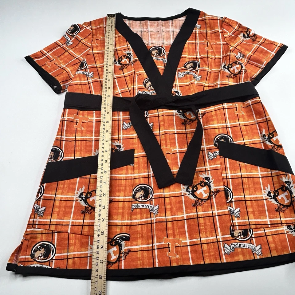 Blusa esfoliante feminina Tennessee Volunteers grande laranja envoltório gola V uniforme enfermeira - Imagem 3 de 4