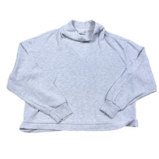 Varley Betsy Sweater Women Medium Gray Pullover Turtleneck Gym Lightweight