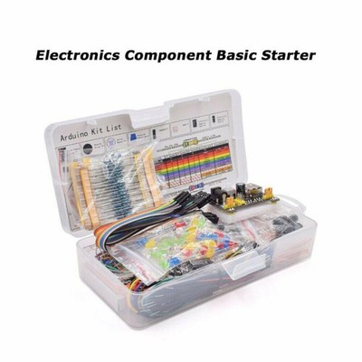 Electronic Component Basic Starter Kit mit 830 Tie-Points Breadboard Netzteil