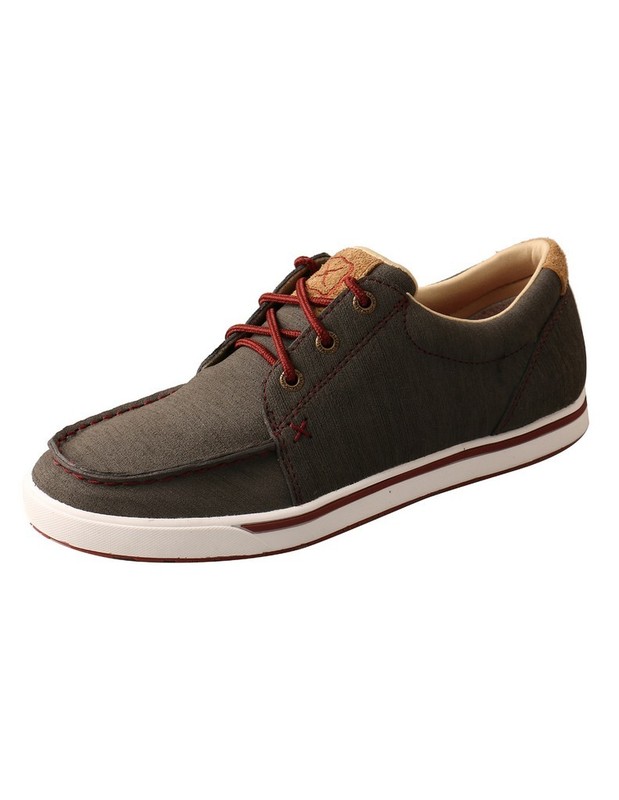 Twisted X Casual Shoes Womens Kicks Lace Up 7.5 M Gray Red WCA0030 CLEARANCE