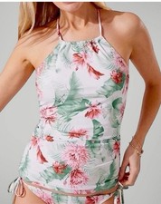 New Tommy Bahama Breezy Botanical garden Tankini X-Small Swimsuit Swim Top