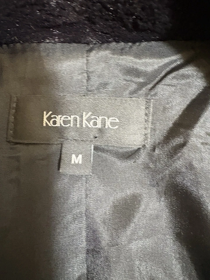 Xale Karen Kane preto pele sintética asa de morcego cortado tamanho único serve para mais adorável quente - Imagem 2 de 4