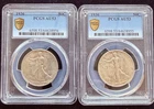 1936-P Walking Liberty Half Dollar 2-Coin Lot - PCGS AU53 - Silver 50c Set