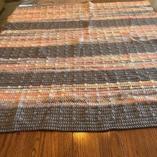 Handmade Crocheted Afghans 50x47 Lap Blanket