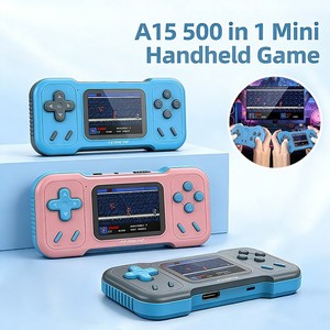 500 en 1 Mini Console de jeu portable nostalgique Retro HD Affichage A15 Console de jeu