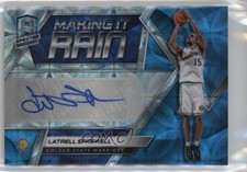 2018-19 Spectra Making it Rain Neon Blue Prizm 12/60 Latrell Sprewell Auto 5xx