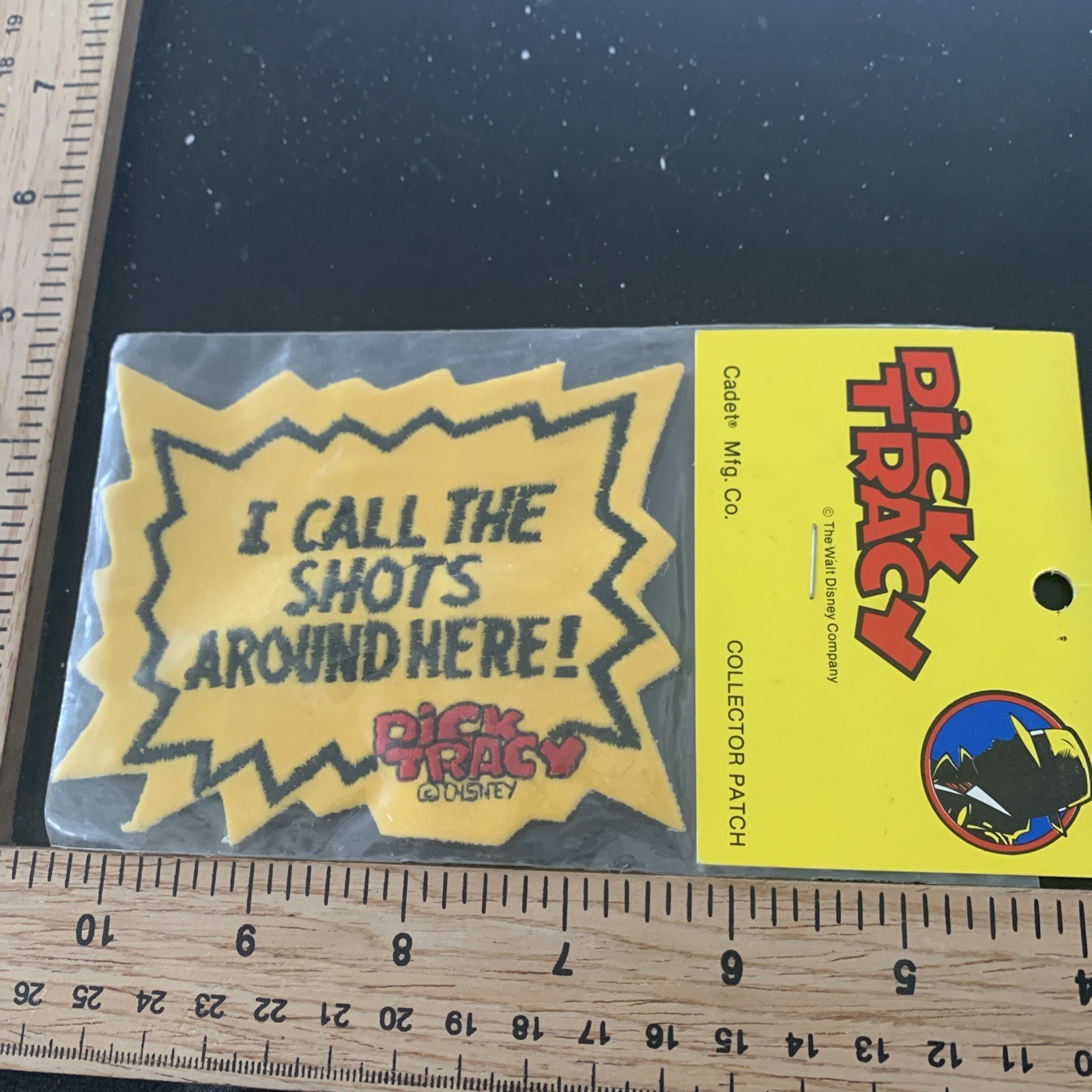 Dick Tracy Lips Souvenir Embroidered Patch Badge Pin I Call The Shots