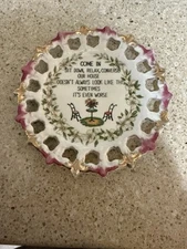 Ebrink Decorative Plate Vintage Japan Come In Sit Down, Relax, Converse 7" MCM