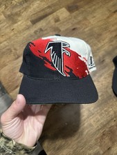 RARE Vintage Logo Athletic Atlanta Falcons Splash Snapback Hat 90s NFL Cap Wool