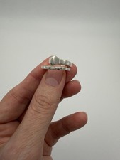Auténtico Anillo Gucci Chiodo Motivo de Uñas 925 Talla 5.75 Plata de Ley