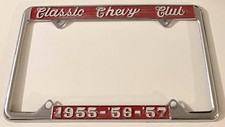 De colección 1955 1956 1957 Chevrolet Classic Chevy Club Booster marco de matrícula