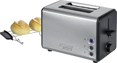 Bomann Toaster TA 1371 CB Estate 850 Watt +Brötchenaufsatz Auftaufunktion Küche