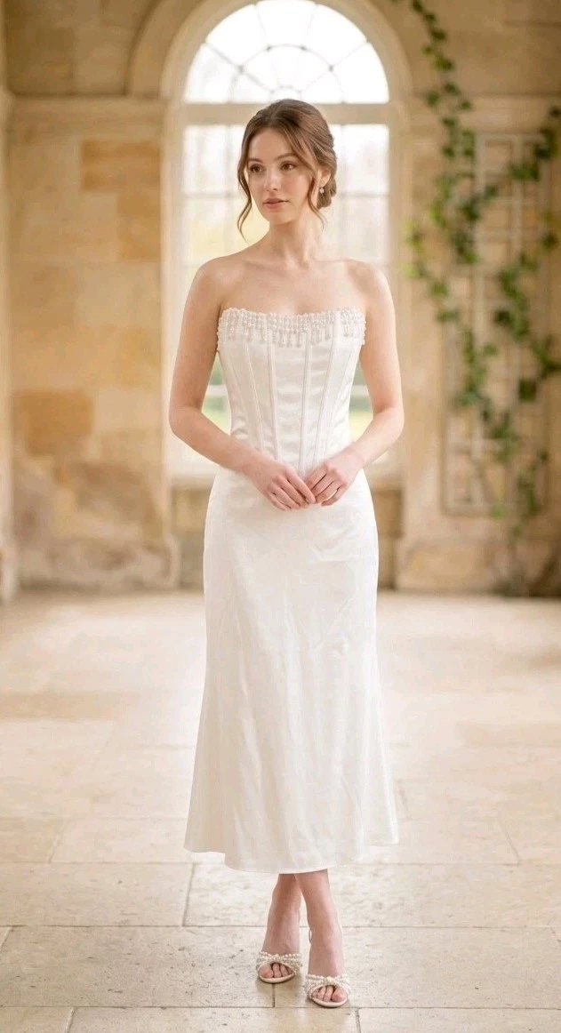Corset Knee-Length White Wedding Dresses for sale | eBay Corset Knee-Length White Wedding Dresses for sale | eBay