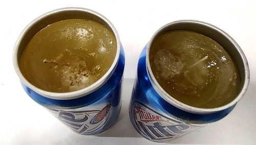 Lot of 2 Miller Lite Vintage Beer Can Candles- NEW Man Cave Breweriana - Picture 4 of 4