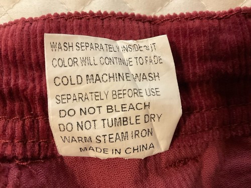 JEANIR Corduroy Burgundy Mini Skirt Front Zip Side Pockets Medium New With Tag  - Picture 6 of 7