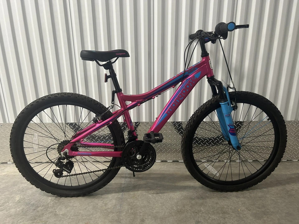 Mountain bike feminina Mongoose Silva, rodas de 24 polegadas, gatilho de 21 velocidades... - Imagem 3 de 4