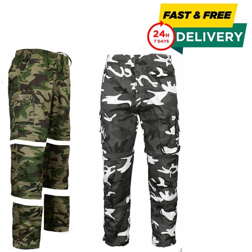 Pantalon Cargo Camouflage Zip-off Mil-Tec - 3 Couleurs Jungle - Type BDU US Army - Taille XS à XXL