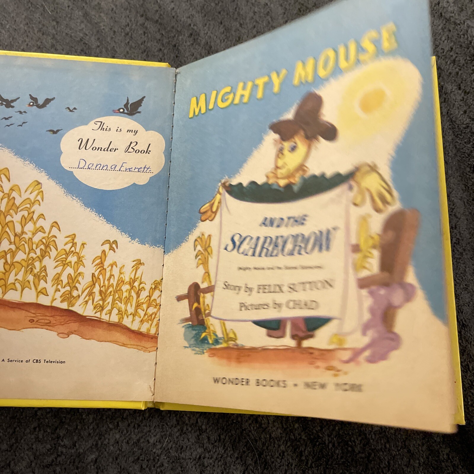 Swash Mouse Vintage 1954 Mighty Mouse And The Scarecrow Wonder Book MA1 | eBay