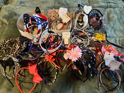 New wholesale lot 97 assorted resale lot headbands hair accessories
