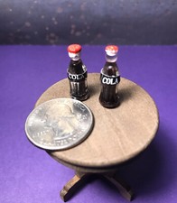 1:12 Scale Dollhouse Miniature 2 Cola Soda Drink Bottles Brand New