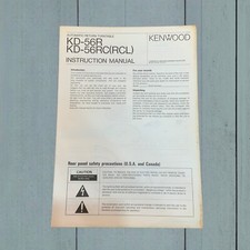 Kenwood KD-56R KD-56RC (RCL) Operating Instructions Manual