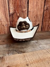 Kid's White Western Cowboy Hat Black Brim Sombrero Vaquero para Ninos Sebastian