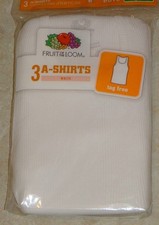 Boys Set of 3 Fruit Of The Loom Tag Free A-Shirts: NWT