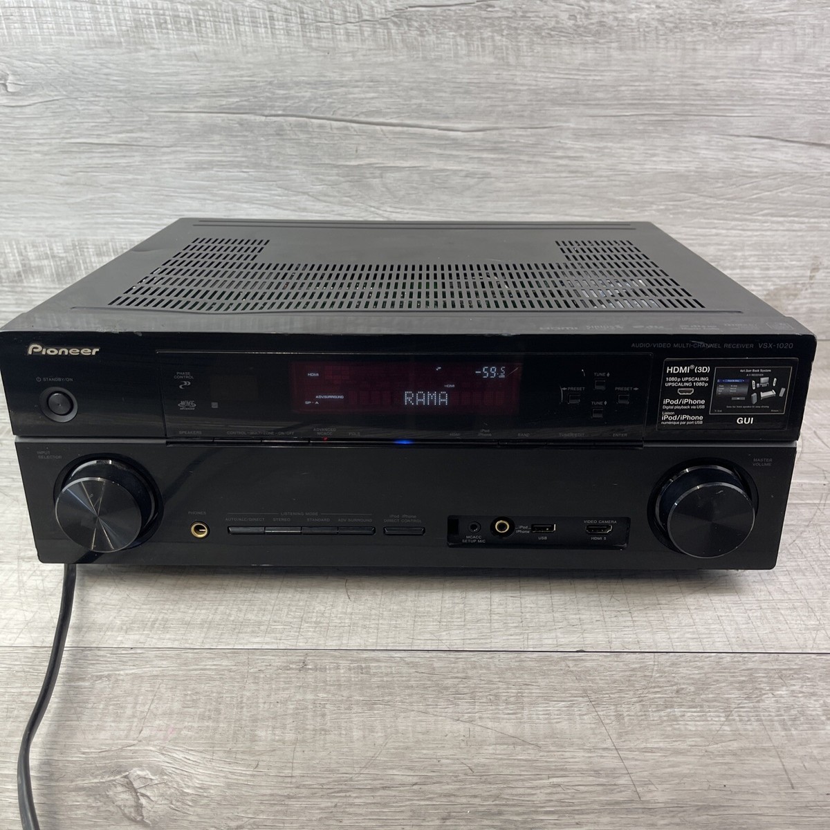 Pioneer VSX-1020-K 7.1 Home Theater Receiver No Remote | eBay