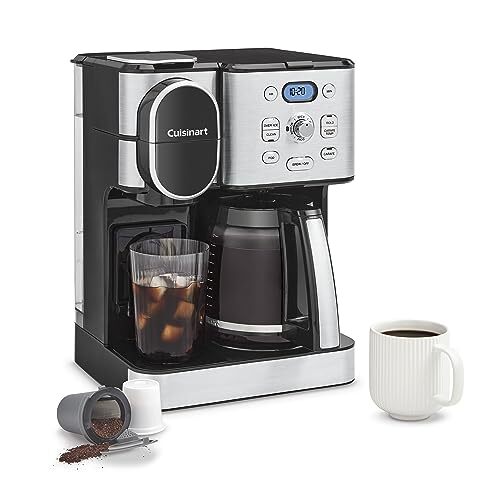 Cuisinart 12-Cup Glass Carafe Coffee Maker for Hot & Iced Brews in Stainless Steel