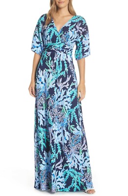 maxi dress set for women Breezy Botanics 2-Piece Maxi Dress