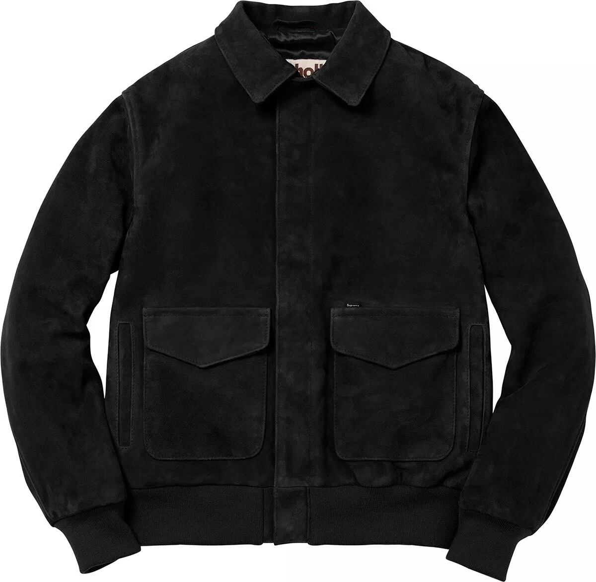 Schott NYC X Supreme A2 Black Suede Jacket Coat NWT Size M | eBay