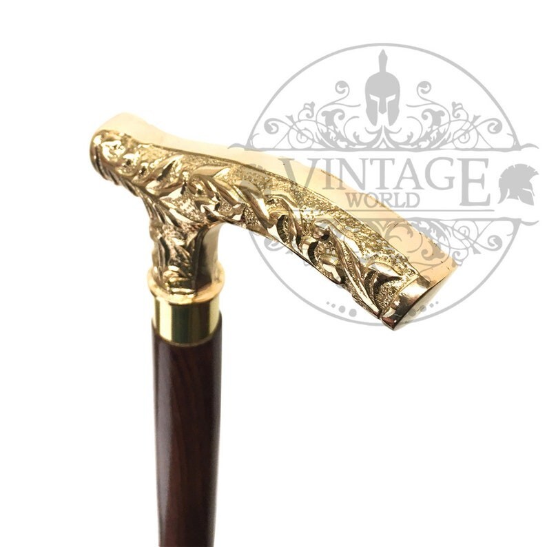 Antique Solid Brass Designer Handle Victorian Loo… - image 8