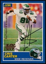 Cris Carter 1999 Score 10th Anniversary Reprints Autographs Auto #72 Eagles 🔥