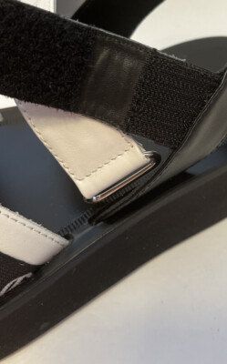 John Galliano Criss Cross Black & White Logo Platform  display picture 1