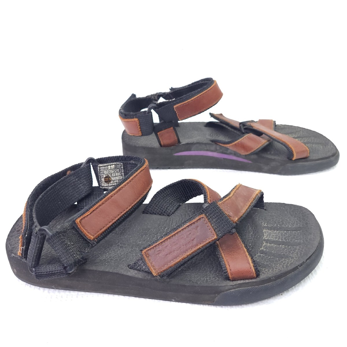 Sperry Leather Sandals Brown Strappy Athletic Flats  display picture 2