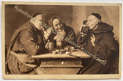 AK Gemälde Mönche Bier 1927 Kloster Andechs Ammersee Starnberg Brauerei