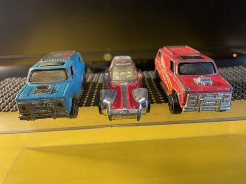 3-1980 KENNER 1/64 USED MADE HONG KONG FORD VANS-RACE CAR L-1027 RARE HTF - Picture 2 of 9