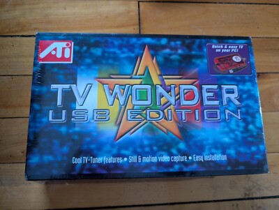 BRAND NEW SEALED VINTAGE ATI TV Wonder USB Edition Sealed Windows PC TV Tuner