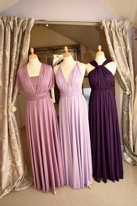 LILAC BRIDESMAID PROM DRESS JOSIE MULTI WAY Size L stretch size