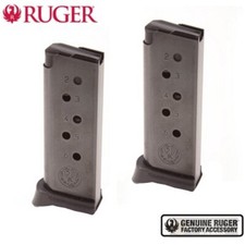 TWO Ruger LCP .380 Mags 6-Round with Extended Floorplates 90643 90333 FAST SHIP