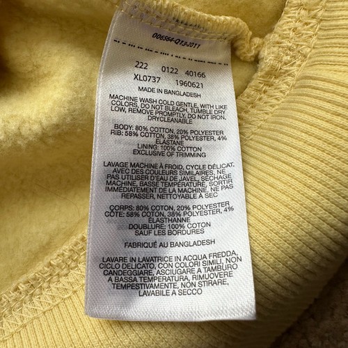 Columbia Sweatshirt Womens Medium Long Yellow Pullover Hoodie Pockets - Picture 10 of 11