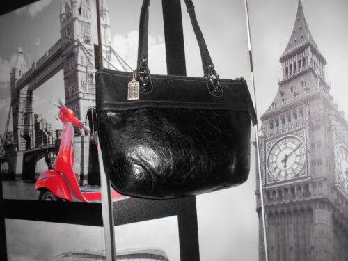 Coach Poppy Tasche Schultertasche schwarz Distressed Leder D1276-19827