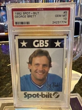 1982 SPOT-BILT #5 GEORGE BRETT ROYALS 10 GEM MINT HOF