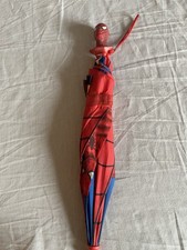 Spider-Man Boys' Umbrella Red Blue Web Pattern Character Handle