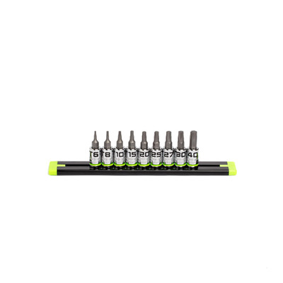 Grip Edge Gripedge Tools 9Pc Rpt Star Driver Set Sizes T6 - T40 1/4 Drive Made